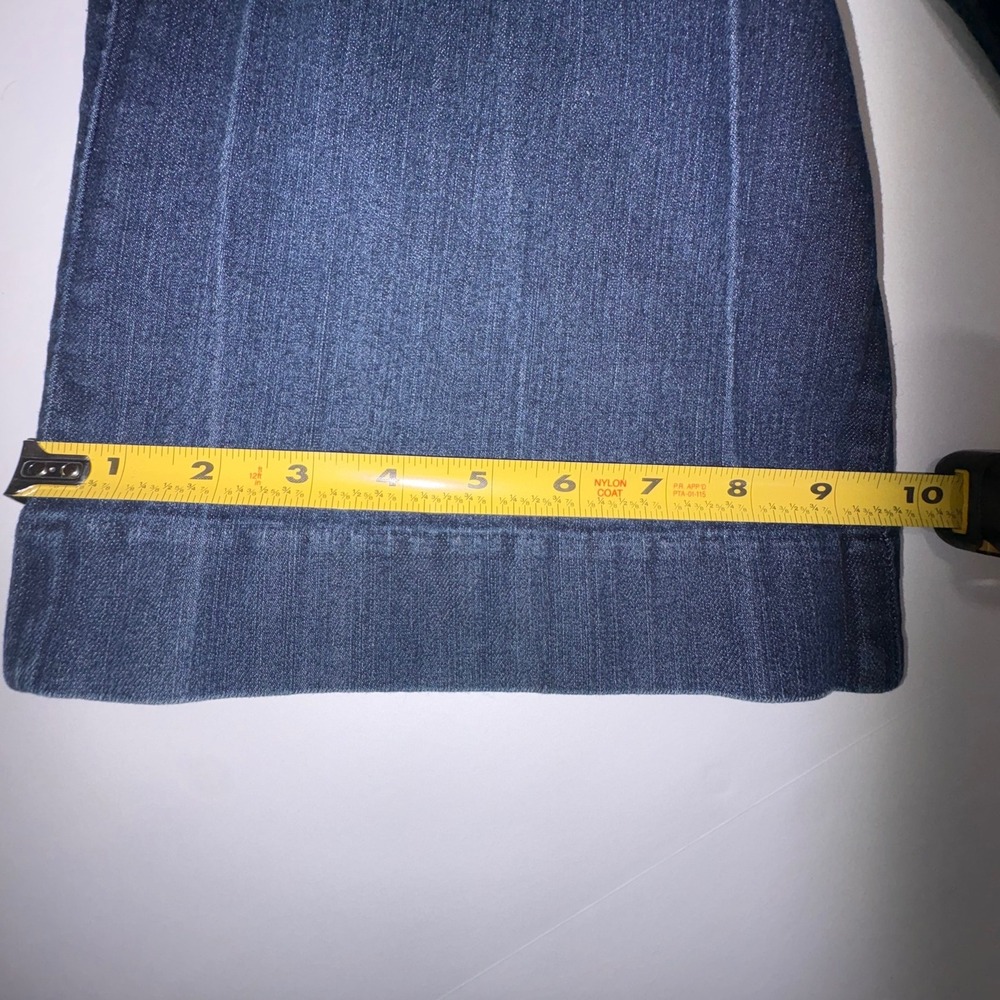 Ellen Tracy Womens Wide Leg Denim Jeans Dark Wash Size 6 - Picture 5 of 10